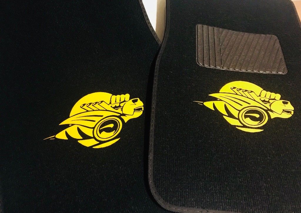 "Rumble Bee Logo" 2 piece Black Floor Mats 04-05 Dodge Ram "Rumble Bee Logo" 2 piece Black Floor Mats 04-05 Dodge Ram